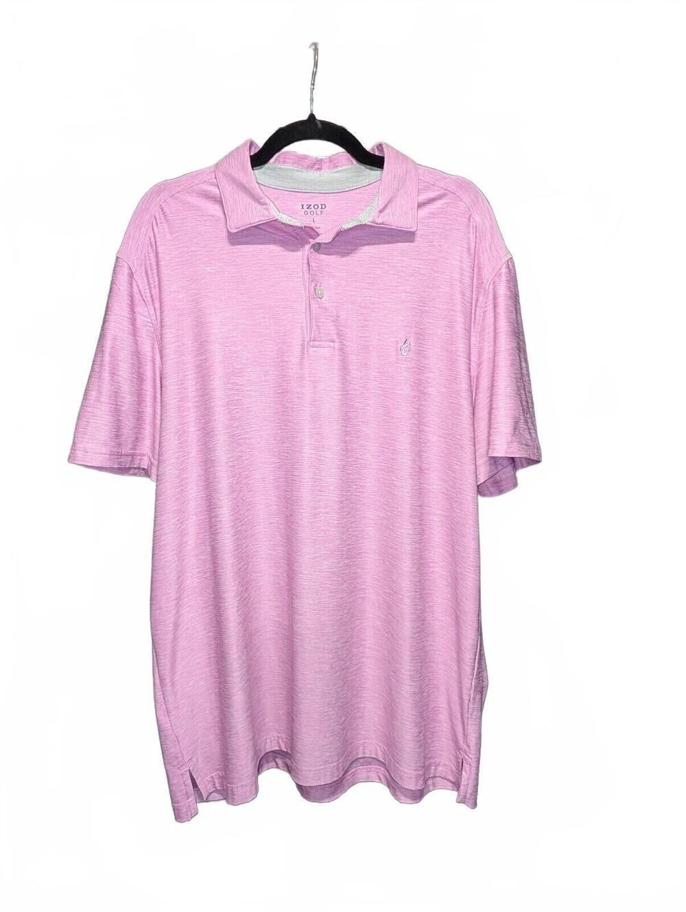 Izod Golf Men's Pink Polo Shirt Large